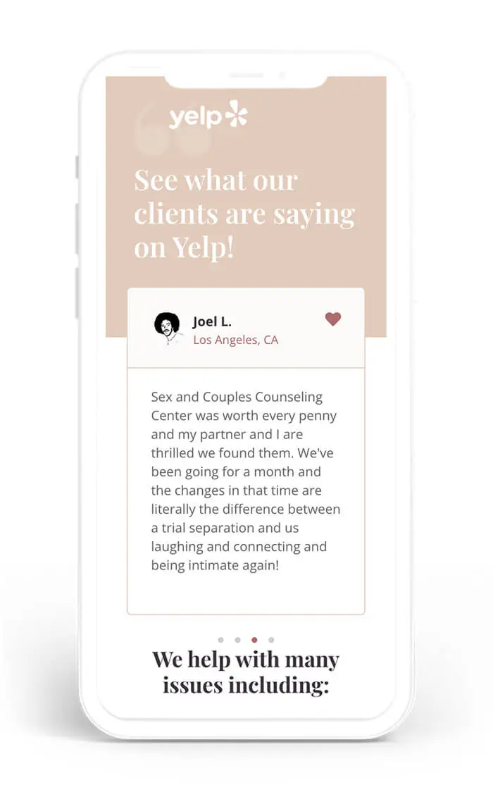Sex and Couples Counseling Web Design and Development - Mobile