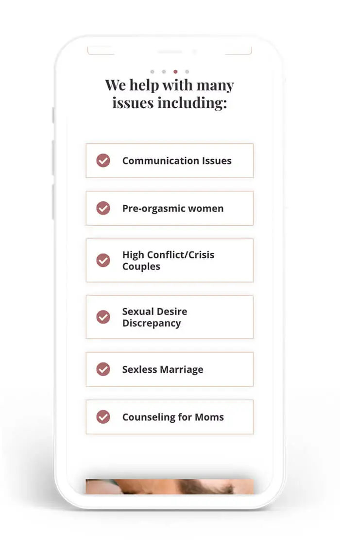 Sex and Couples Counseling Web Design and Development - Mobile