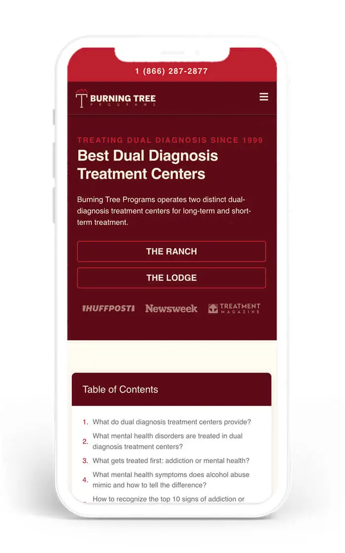 Mobile Website Design - Burning Tree Programs