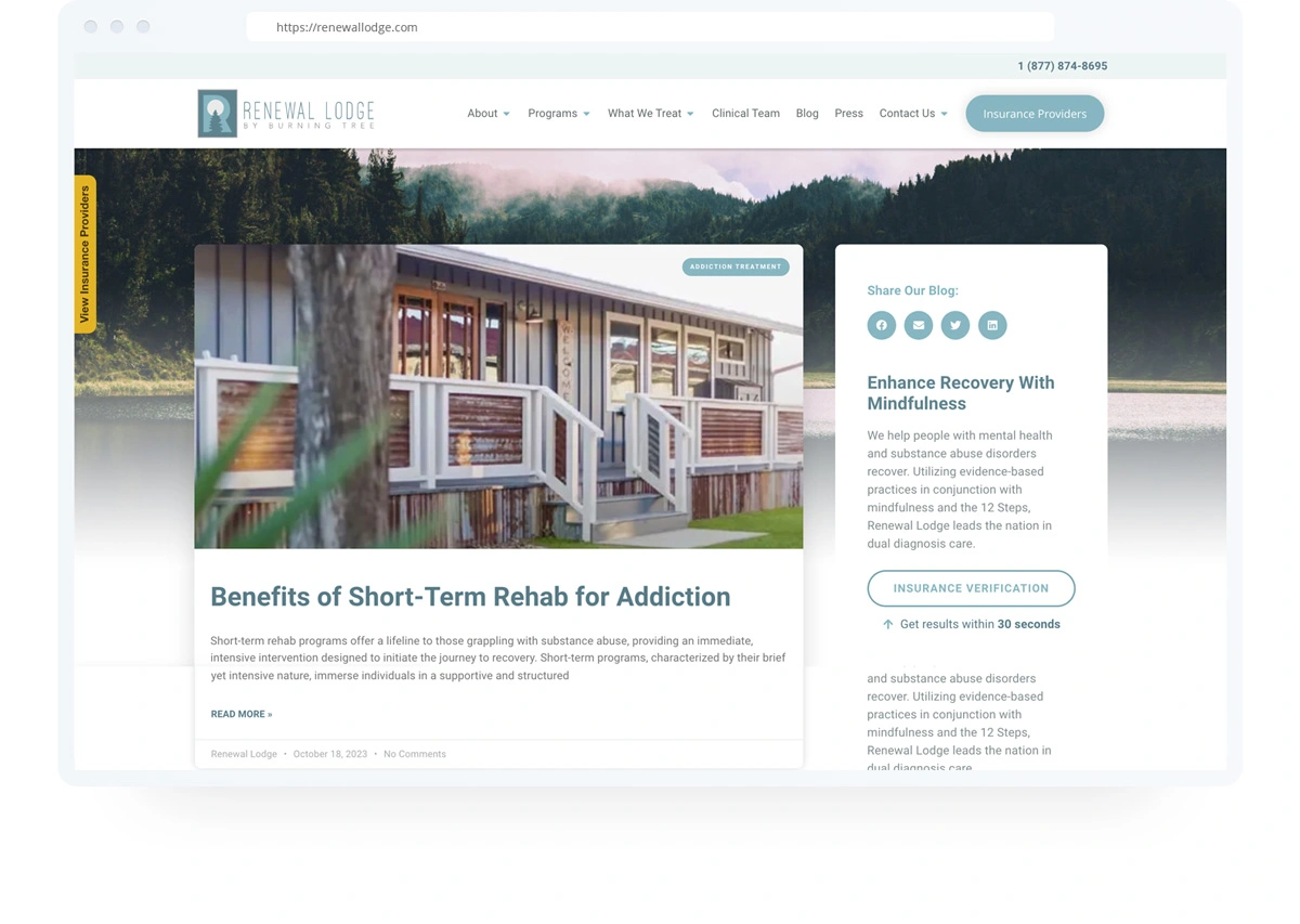 Renewal Lodge Web Design