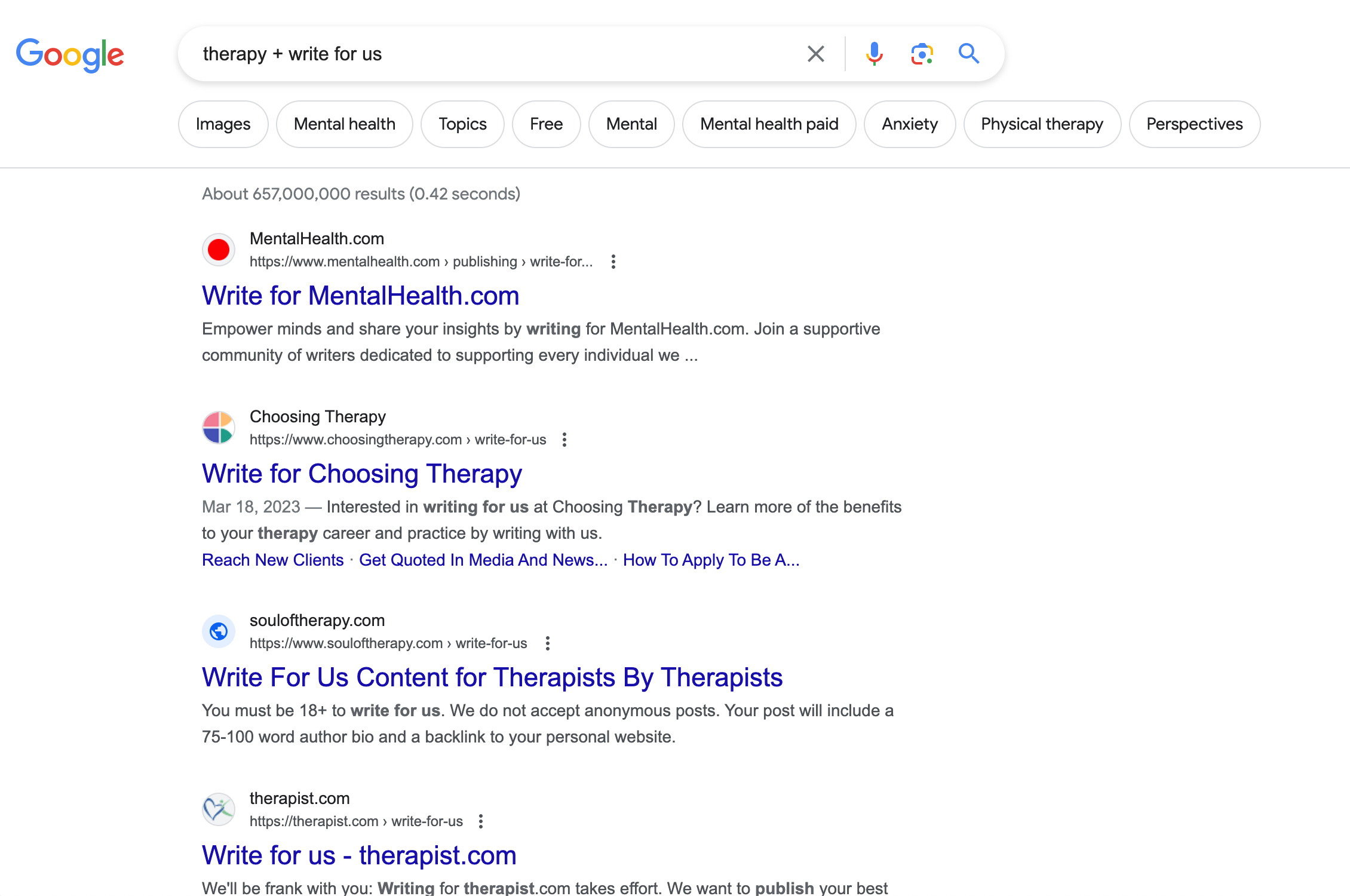 SEO Therapy Website Guest Blogging