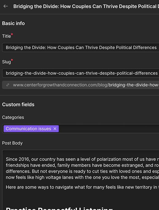 Webflow CMS
